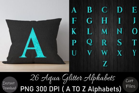 Aqua Glitter a to Z Alphabets Set: A Creator’s Review for Graphics and Crafts