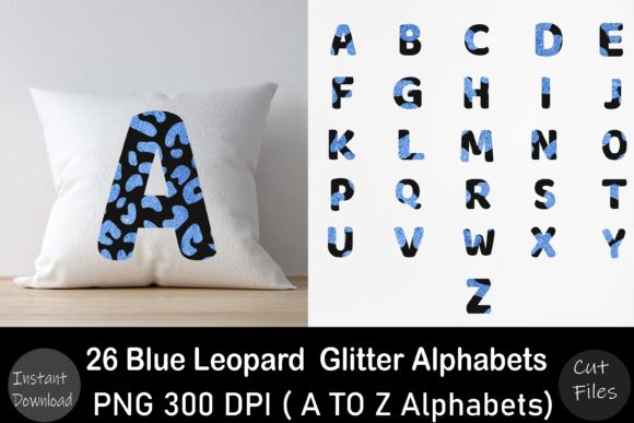 Blue Leopard Glitter a to Z Alphabet Set Graphics and Crafts Review