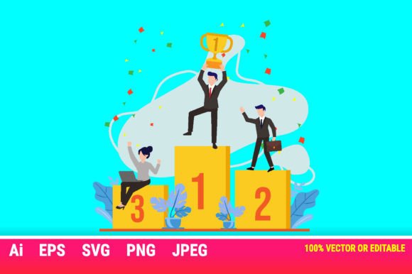 Business Succes Winner Graphics and Illustrations Review