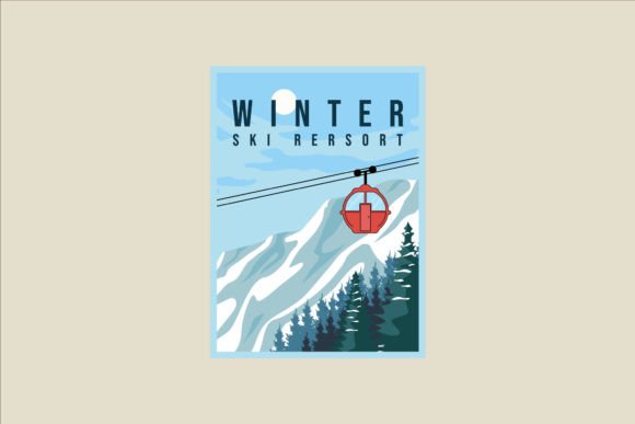Cable Car Ski Resort Poster Vector Graphics Review