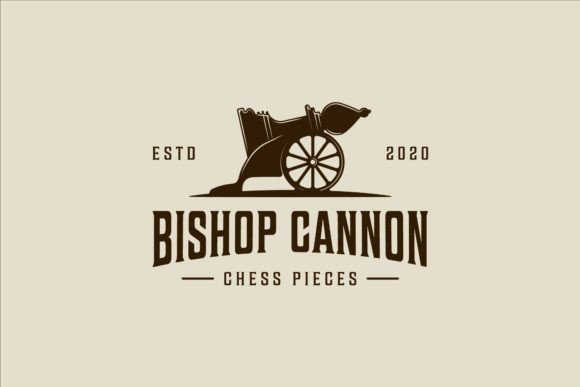 Chess Bishop Cannon Creative Logo Vector Graphics and Logos