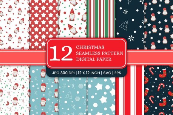 Christmas Gnome Seamless Pattern: Graphics and Patterns Review