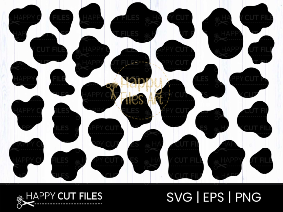 Cow Print Skin Seamless Patterns Svg Graphics