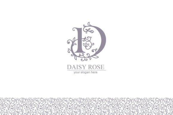 D Logo, Letter D Monogram, Style Floral Graphics and Logos