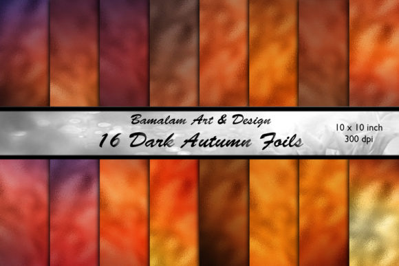 Dark Autumn Foil Textures Graphics