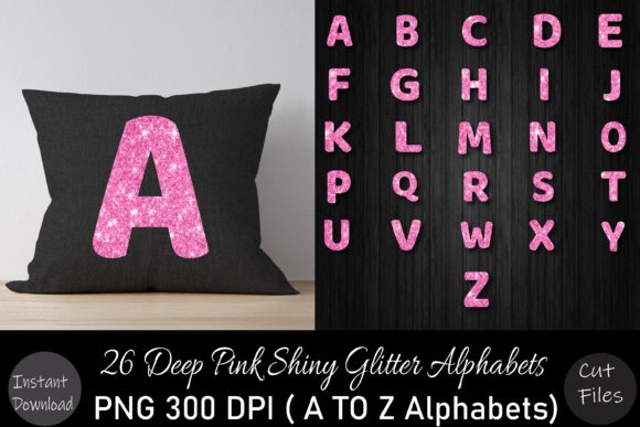 Deep Pink Glitter a to Z Alphabets Set Review
