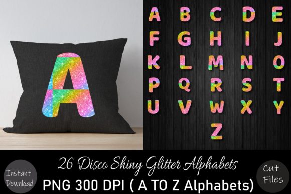 Disco Shiny Glitter a to Z Alphabets Set Graphics and Crafts Review