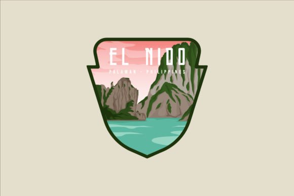 El Nido Palawan Beach Emblem Vector Logo: Graphics and Logos Review
