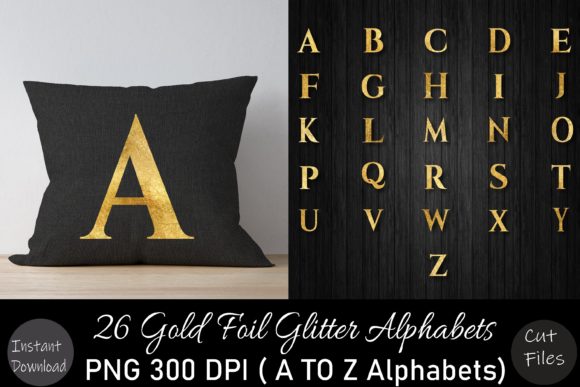Gold Foil a to Z Alphabets Set Bundle: Graphics and Crafts Review
