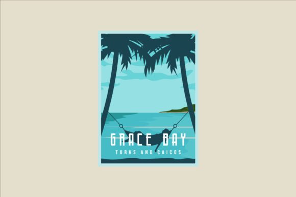 Grace Bay Beach Vector Poster Design Embroidery Review