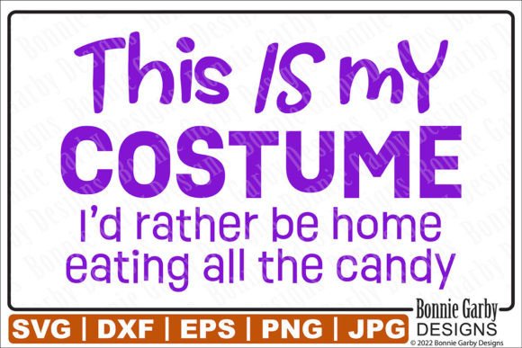 Halloween Costume SVG Eating All Candy Graphics and T-Shirt Designs