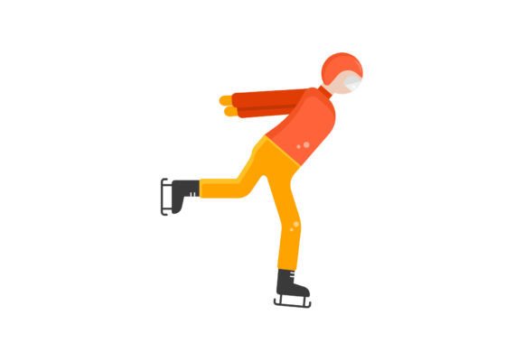 Ice Skater Vector Graphic for Seasonal Branding