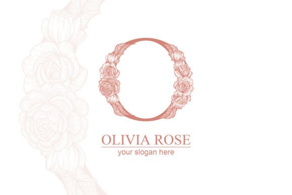 O Logo, Letter O Monogram, Style – Floral Graphics and Logos