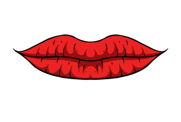 Red Lips Illustration Artwork Graphics Review