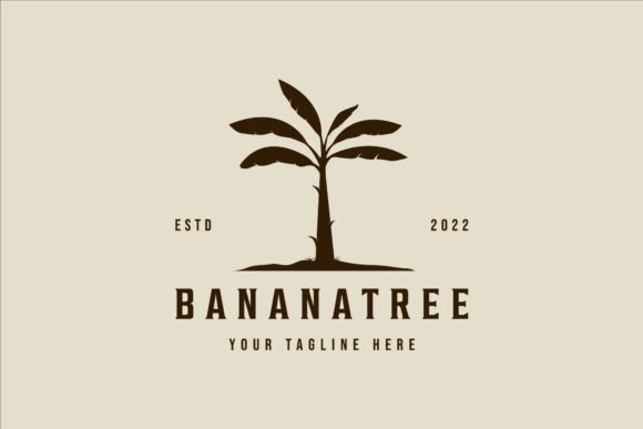 Silhouette Banana Tree Logo Vector Review